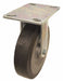 Plate Caster Rigid Rubber 9 7/16 H