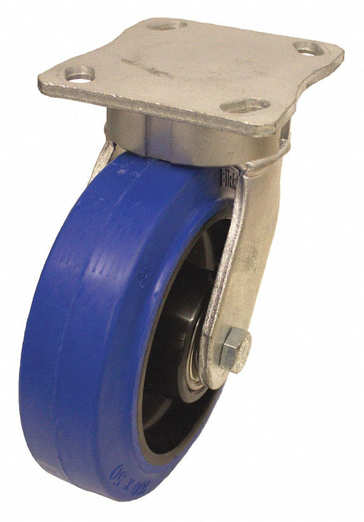 Plate Caster Swivel Rubber 7 5/8 H