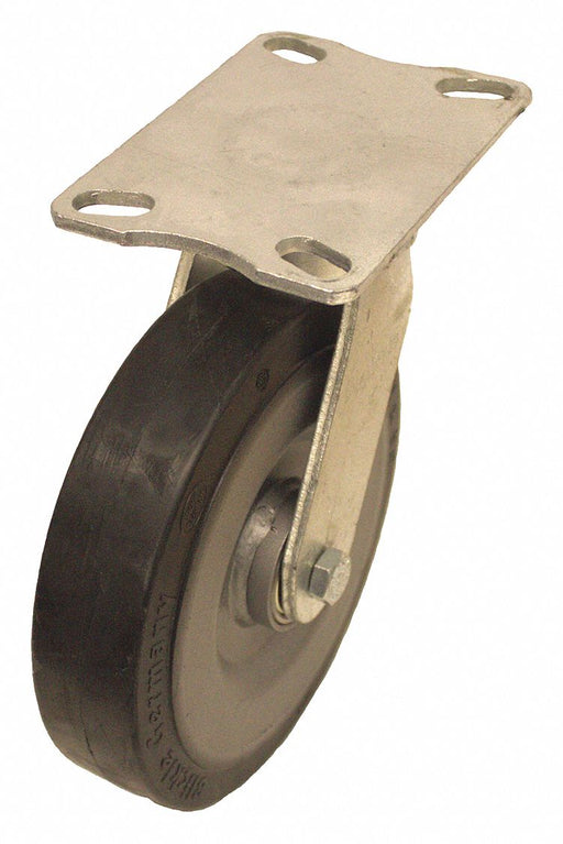 Plate Caster Swivel Rubber 9 7/16 H