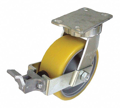 Plate Caster Swivel Polyurethane 7 1/2 H
