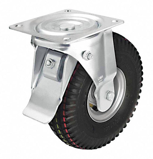 Plate Caster Swivel Rubber 10 1/4 H