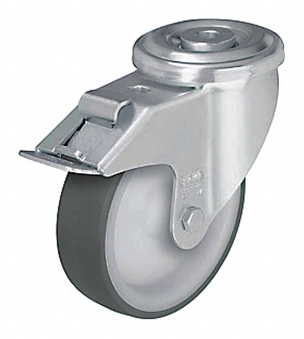 Bolt-Hole Caster 4 7/8 dia Swivel PU
