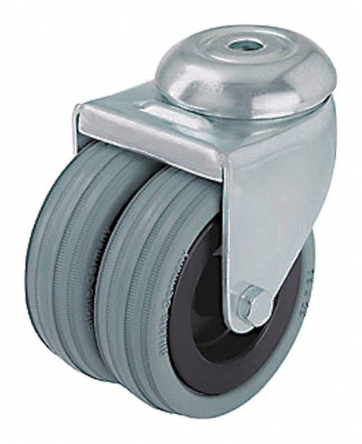 Bolt-Hole Caster 2 dia Swivel Rubber
