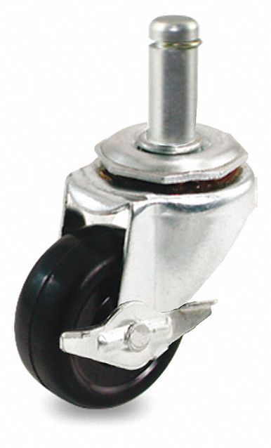 Stem Caster 2 1/2 dia Rubber 95lb
