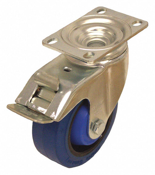 Plate Caster Swivel Rubber 5 1/8 H