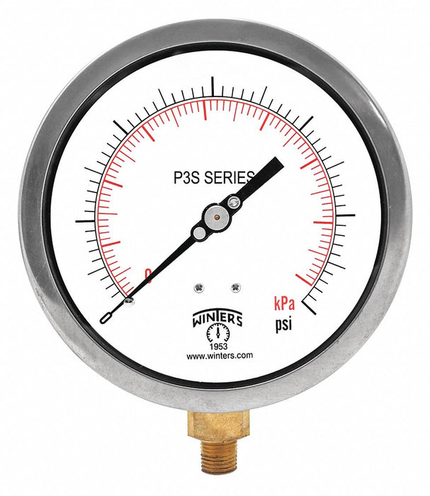 K4528 Compound Gauge 6 Dial Size Black