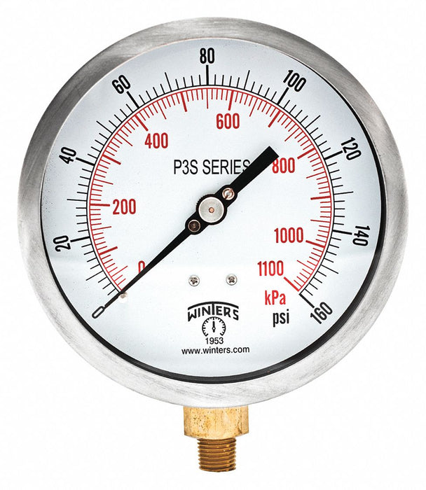K4526 Pressure Gauge 4-1/2 Dial Size Black