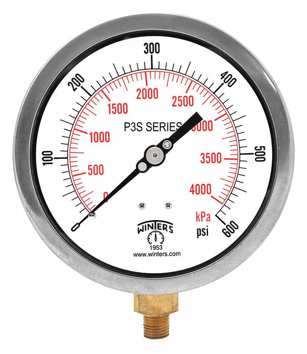 K4526 Pressure Gauge 4-1/2 Dial Size Black