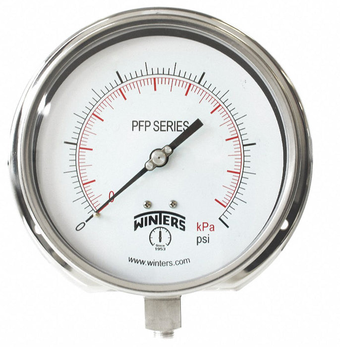 K4525 Compound Gauge 6 Dial Size Silver