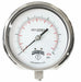 K4525 Pressure Gauge 6 Dial Size Silver