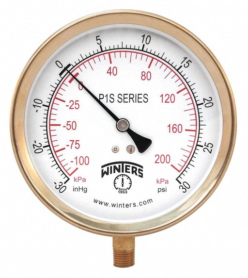 K4531 Compound Gauge 4-1/2 Dial Size Gray