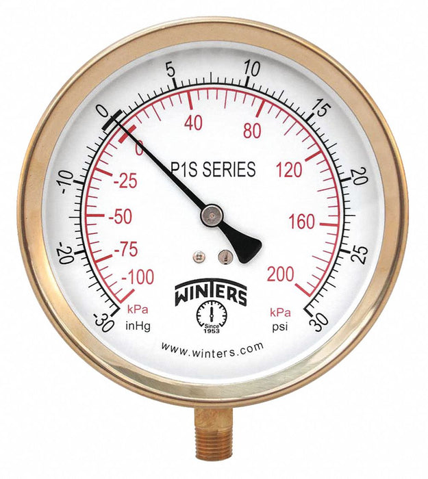 K4531 Compound Gauge 4-1/2 Dial Size Gray