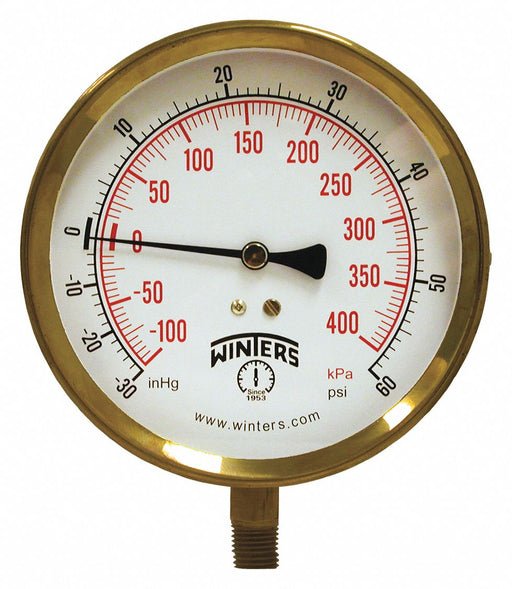 K4531 Compound Gauge 4-1/2 Dial Size Black