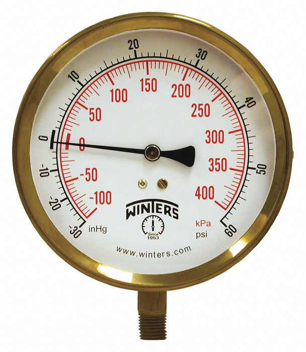 K4531 Compound Gauge 4-1/2 Dial Size Black