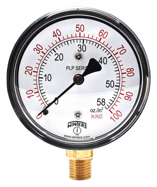 K4546 Pressure Gauge 2-1/2 Dial Size Black