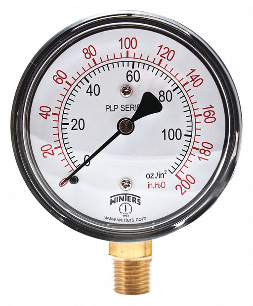 K4546 Pressure Gauge 2-1/2 Dial Size Black
