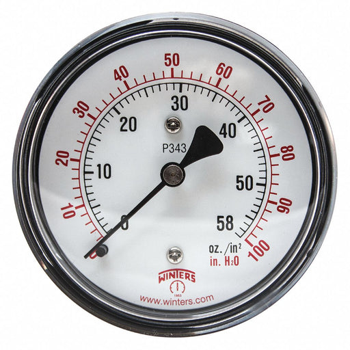 K4544 Pressure Gauge 2-1/2 Dial Size Black