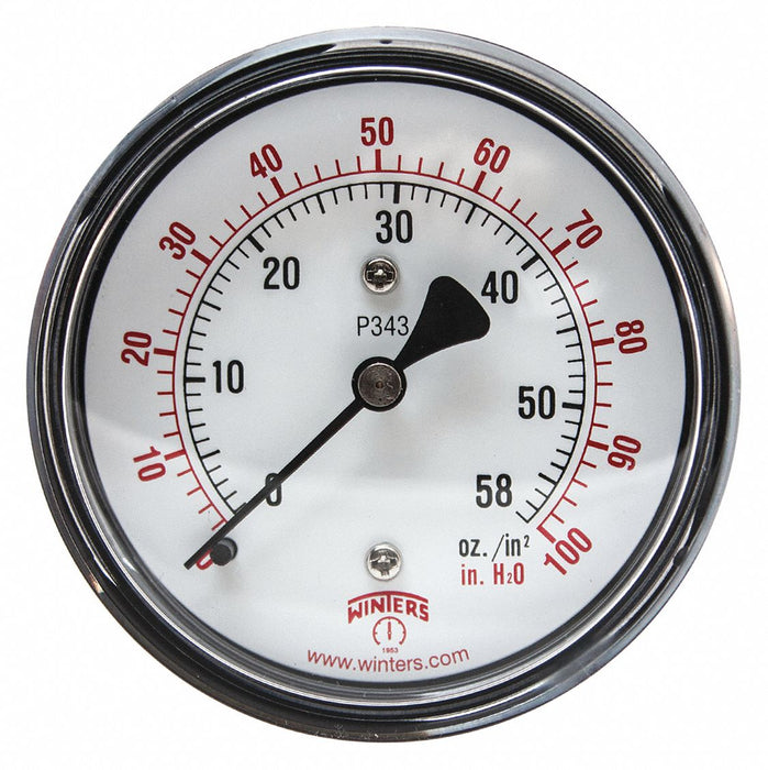 K4544 Pressure Gauge 2-1/2 Dial Size Black