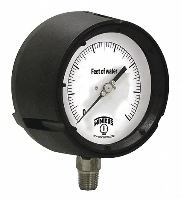 Pressure Gauge 6 Dial Size Black