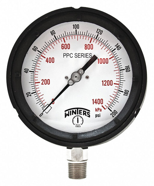 Pressure Gauge 4-1/2 Dial Size Black