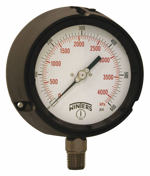 Pressure Gauge 4-1/2 Dial Size Black