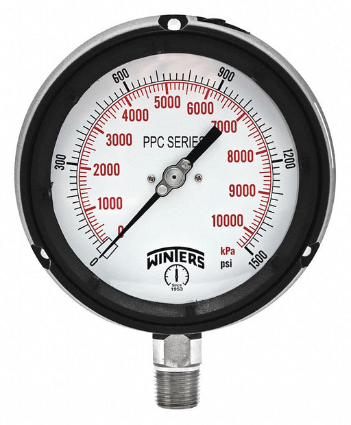 Pressure Gauge 4-1/2 Dial Size Black