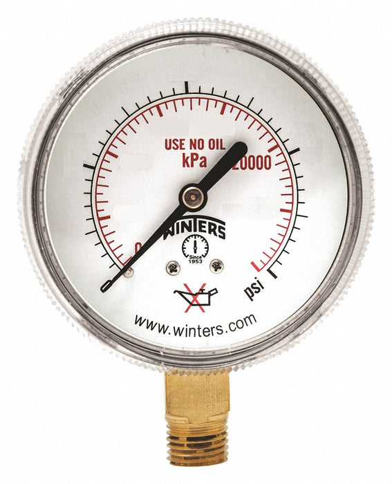 K4562 Pressure Gauge 2 Dial Size Brass