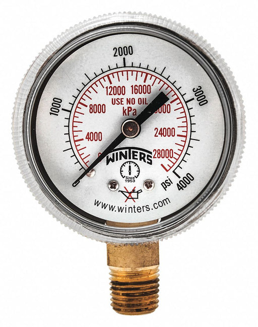K4562 Pressure Gauge 2 Dial Size Brass
