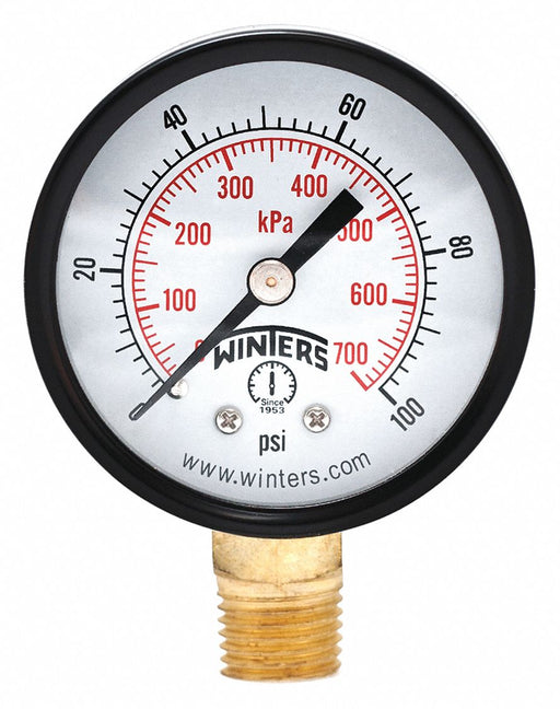 Pressure Gauge 2 Dial Size Black