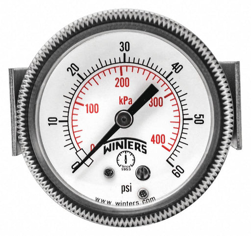 K4522 Pressure Gauge 2 Dial Size Black