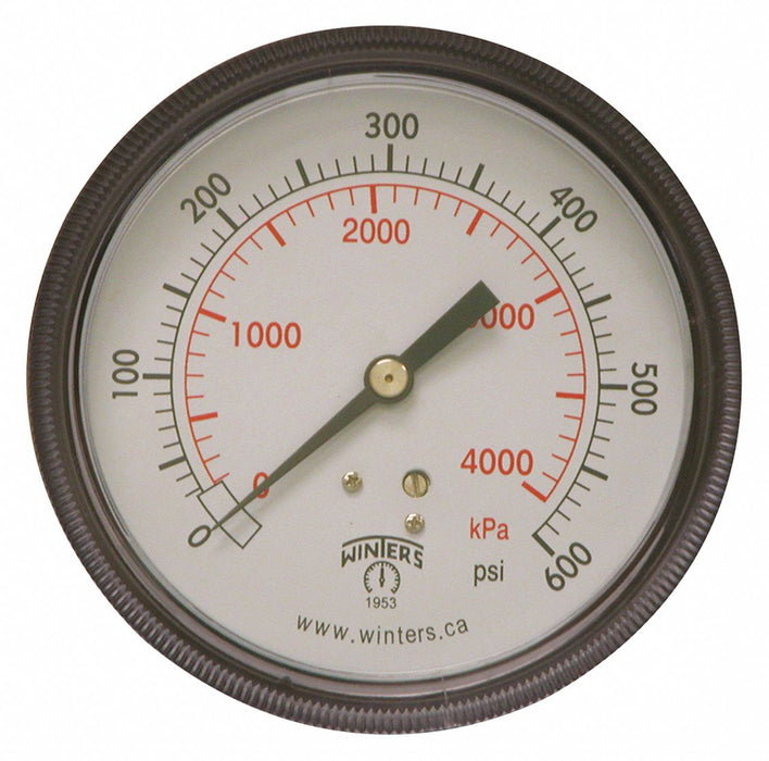 K4521 Pressure Gauge 3-1/2 Dial Size Black