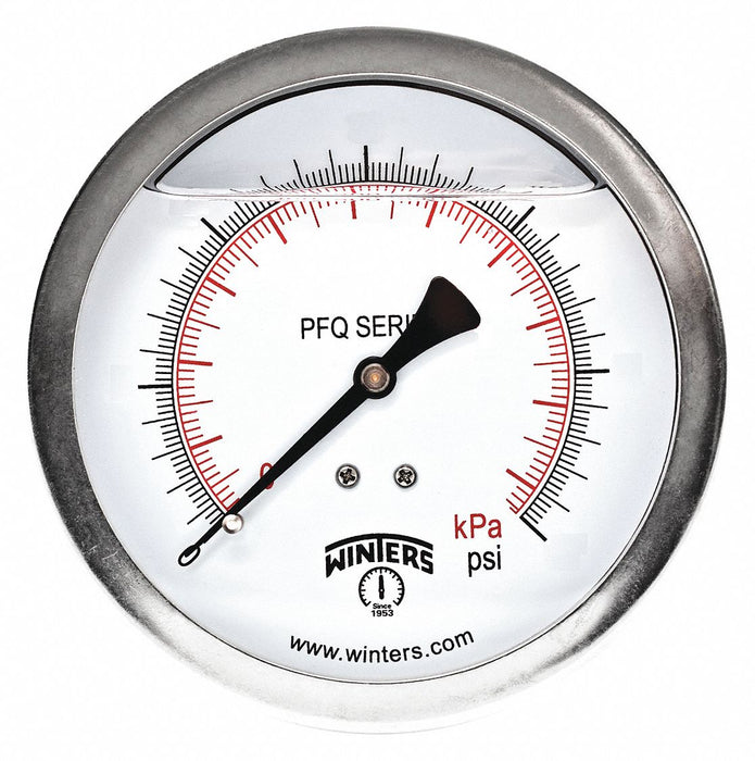 N0232 Pressure Gauge 4 Dial Size Silver