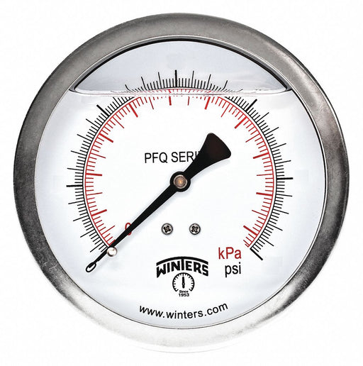 N0232 Pressure Gauge 4 Dial Size Silver