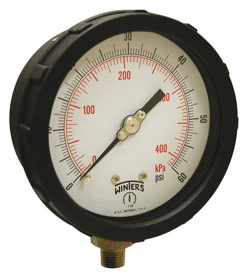 K4215 Pressure Gauge 4 Dial Size Red