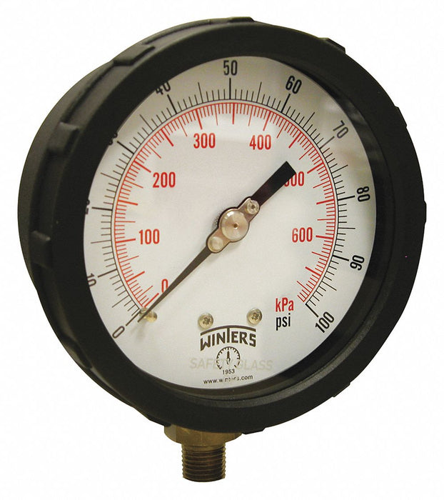 K4215 Pressure Gauge 4 Dial Size Blue