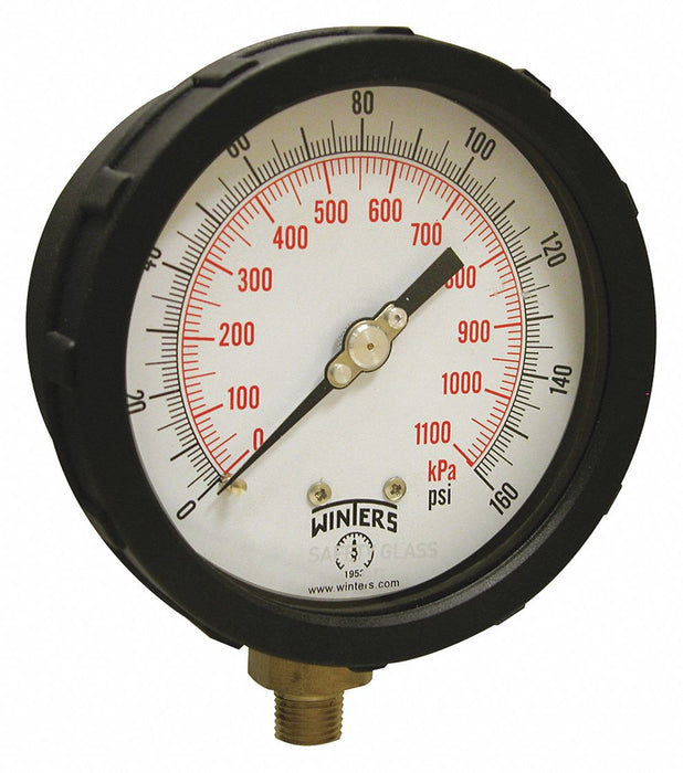 K4215 Pressure Gauge 4 Dial Size Blue
