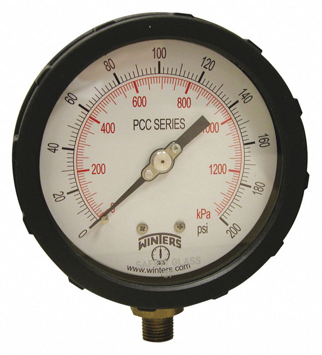 K4215 Pressure Gauge 4 Dial Size Blue