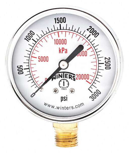 Pressure Gauge 2-1/2 Dial Size Black