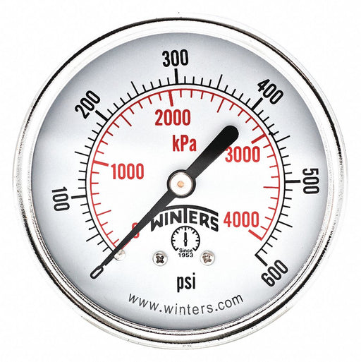 Pressure Gauge 2-1/2 Dial Size Black