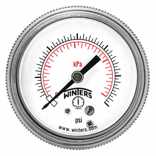 N0175 Pressure Gauge 3-1/2 Dial Size Black