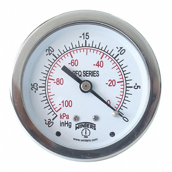 N0149 Pressure Gauge 2-1/2 Dial Size Silver