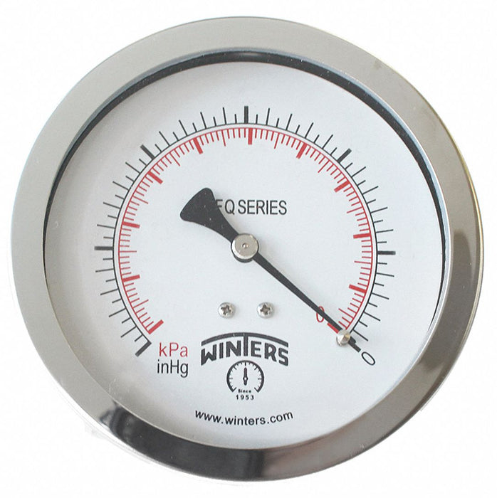 N0153 Pressure Gauge 4 Dial Size Silver