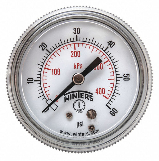 K4523 Pressure Gauge 2 Dial Size Black