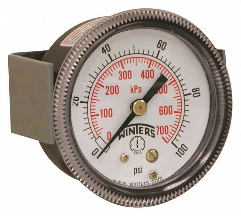 K4523 Pressure Gauge 2 Dial Size Black