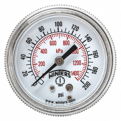 K4523 Pressure Gauge 2 Dial Size Black