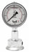 Pressure Gauge 2-1/2 Dial Size Silver