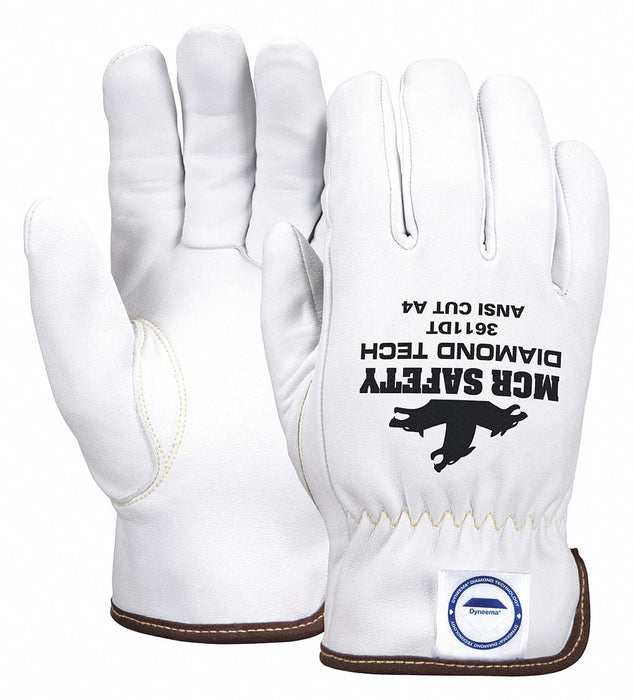 J7530 Leather Gloves White M PR