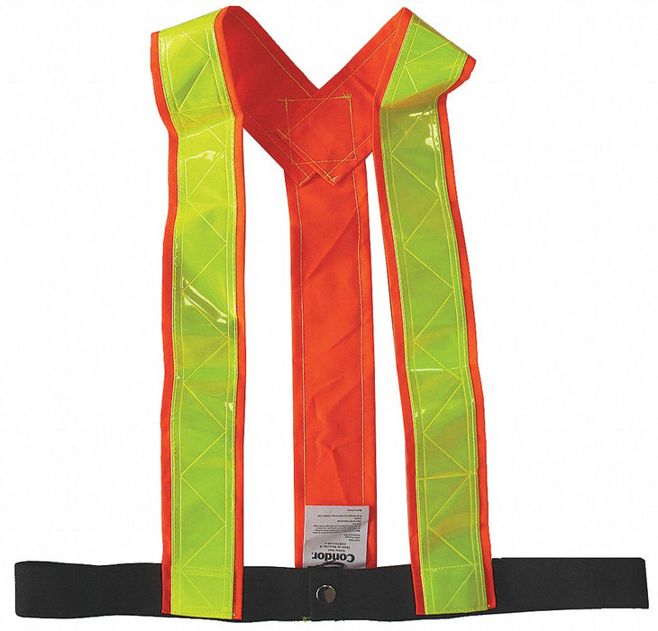 Safety Vest Orange/Red L Hook-and-Loop