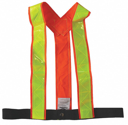 Safety Vest Orange/Red Hook-and-Loop