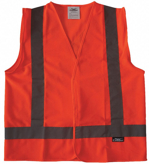 Safety Vest Orange/Red L Hook-and-Loop